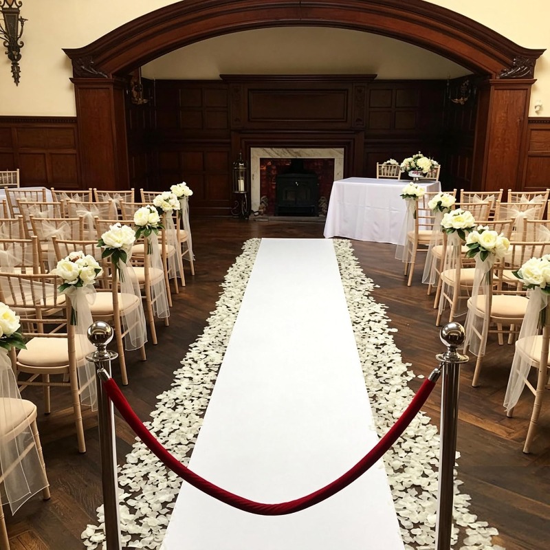 Aisle Runner White - Tapis d'allée blanc, utilisé pour la