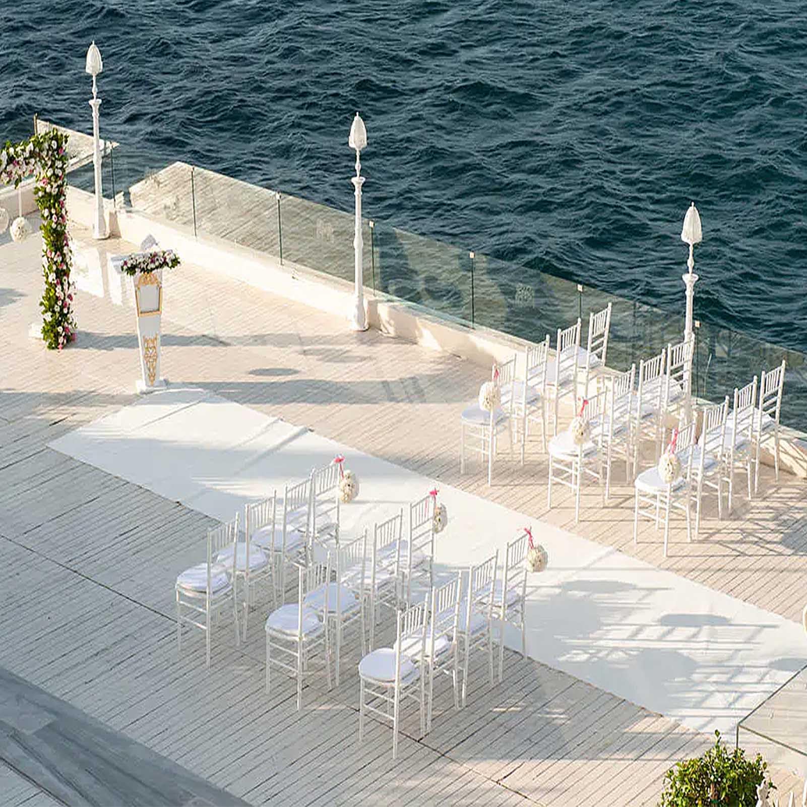 Aisle Runner White - Tapis de mariage durable, adapté aux