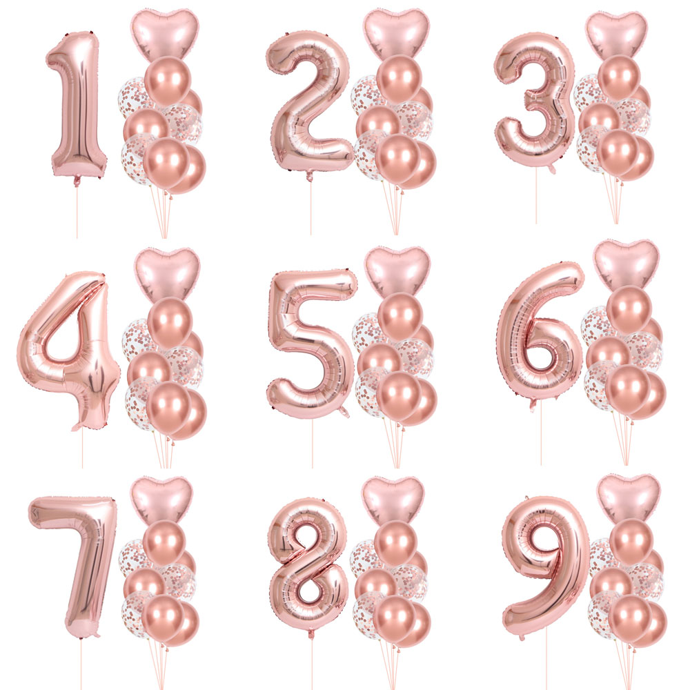Wedding Ceremony Supply - Ensemble de ballons numériques en or