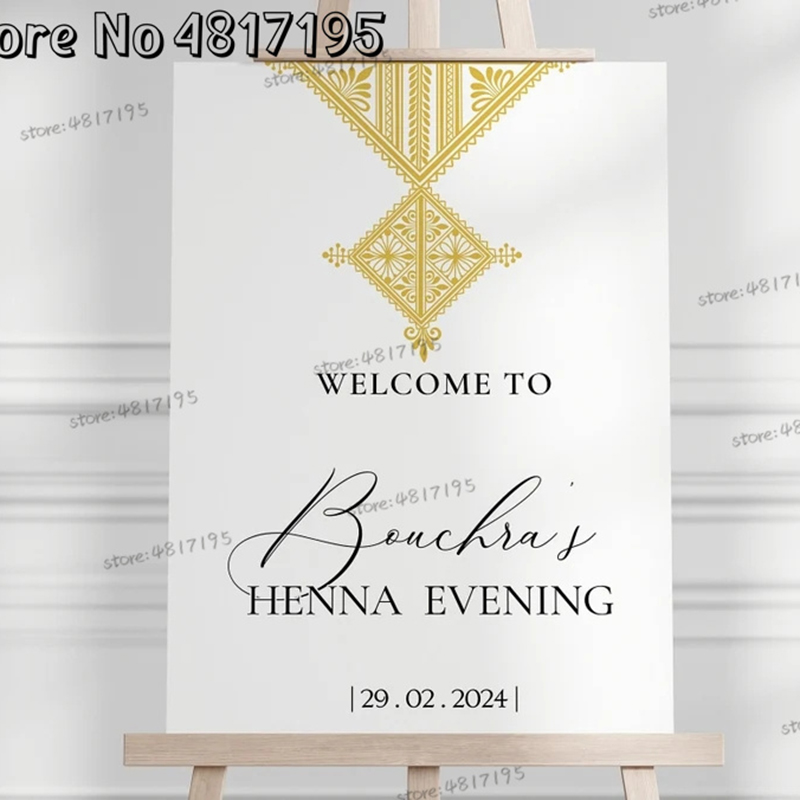 Wedding Package Gold - Signe de bienvenue musulmane au henné,