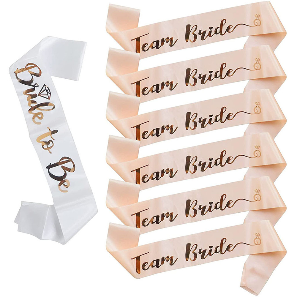 Bride Tribe Sash - 1 ensemble de ceintures en Satin