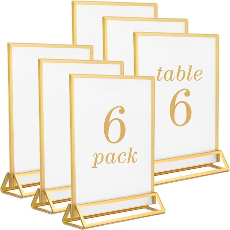 Table Number Gold - Support numéro table mariage en acrylique