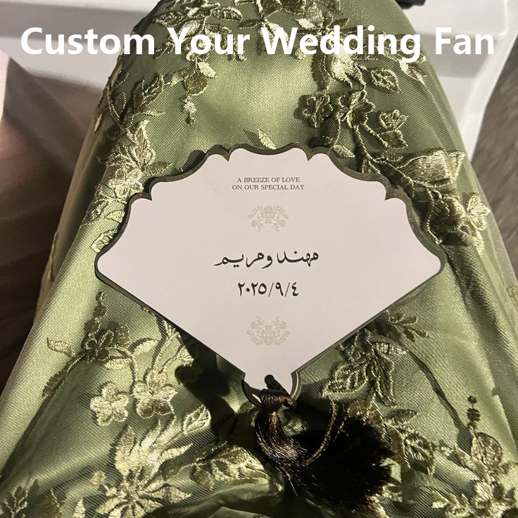 Wedding Ceremony Supply - Éventail de mariage de luxe personnalisé,