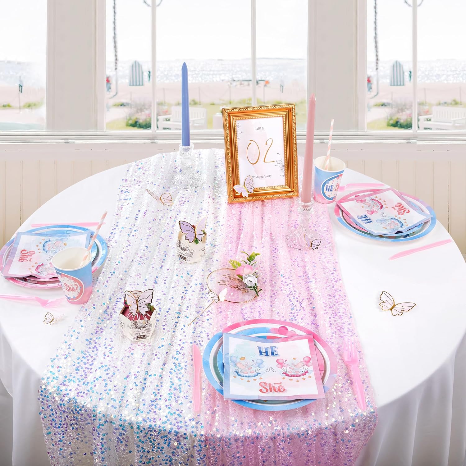 Table Runner Sequin - Lot de 4 chemins de table