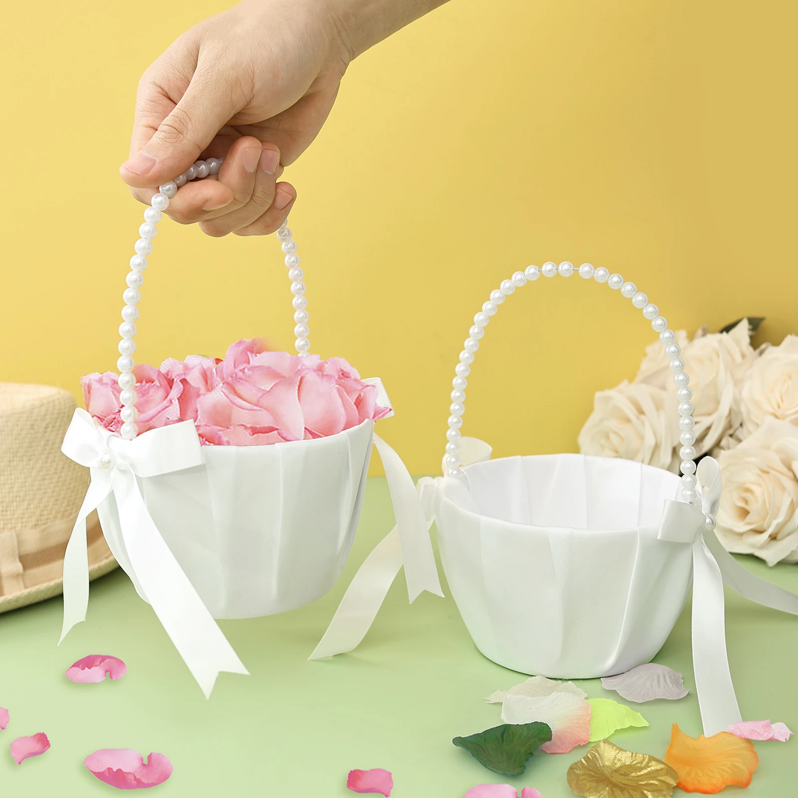 Wedding Ceremony Supply - Panier à fleurs pour demoiselle d'honneur,
