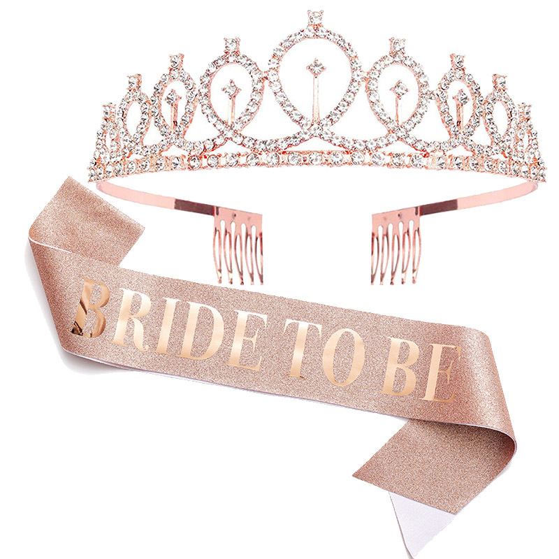 Bride Tribe Sash - Couronne de ceinture en satin or