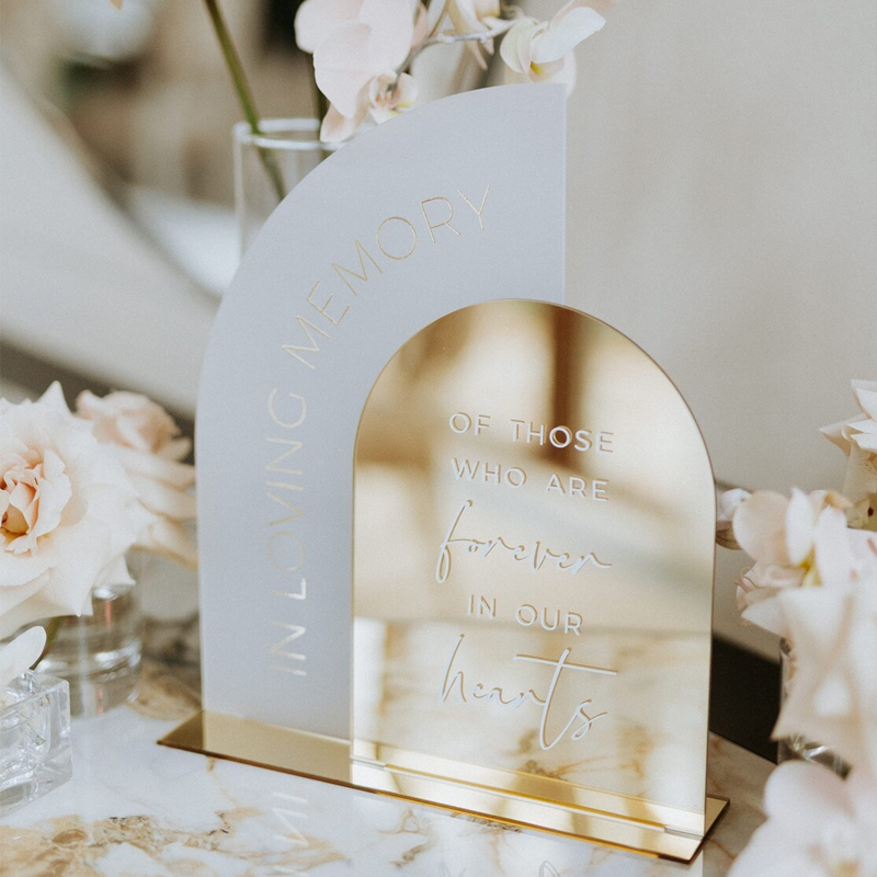 Panneau de mémoire en miroir d - Table Number Gold avis et prix