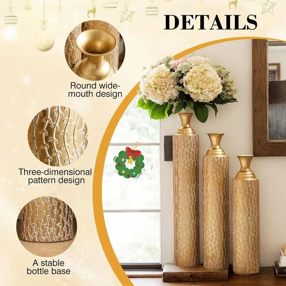Ensemble de 3 vases à fleurs e - Centerpiece Vase Tall avis et prix