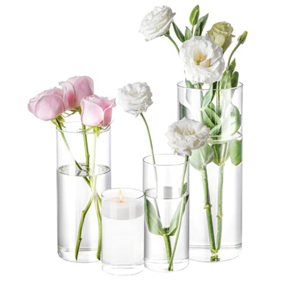Lot de 4 vases cylindriques en - Centerpiece Vase Tall avis et prix