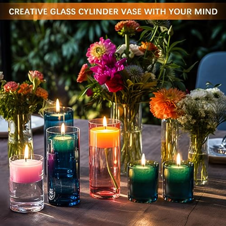 Lot de 4 vases cylindriques en - Centerpiece Vase Tall avis et prix