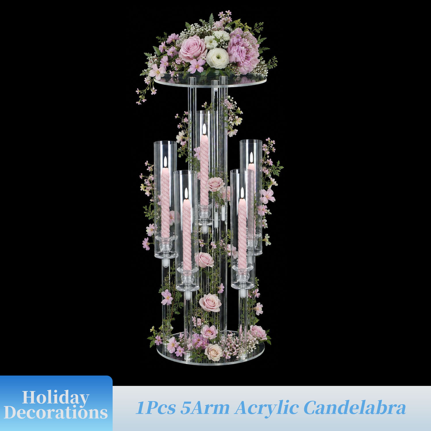 Candélabre en acrylique transp - Centerpiece Vase Tall avis et prix
