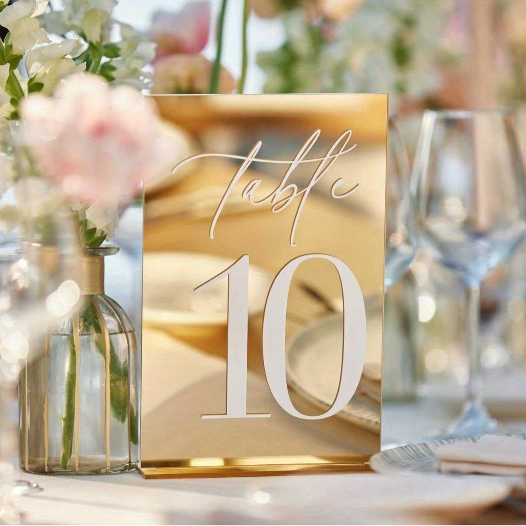 Numéros de table en acrylique  - Table Number Gold avis et prix