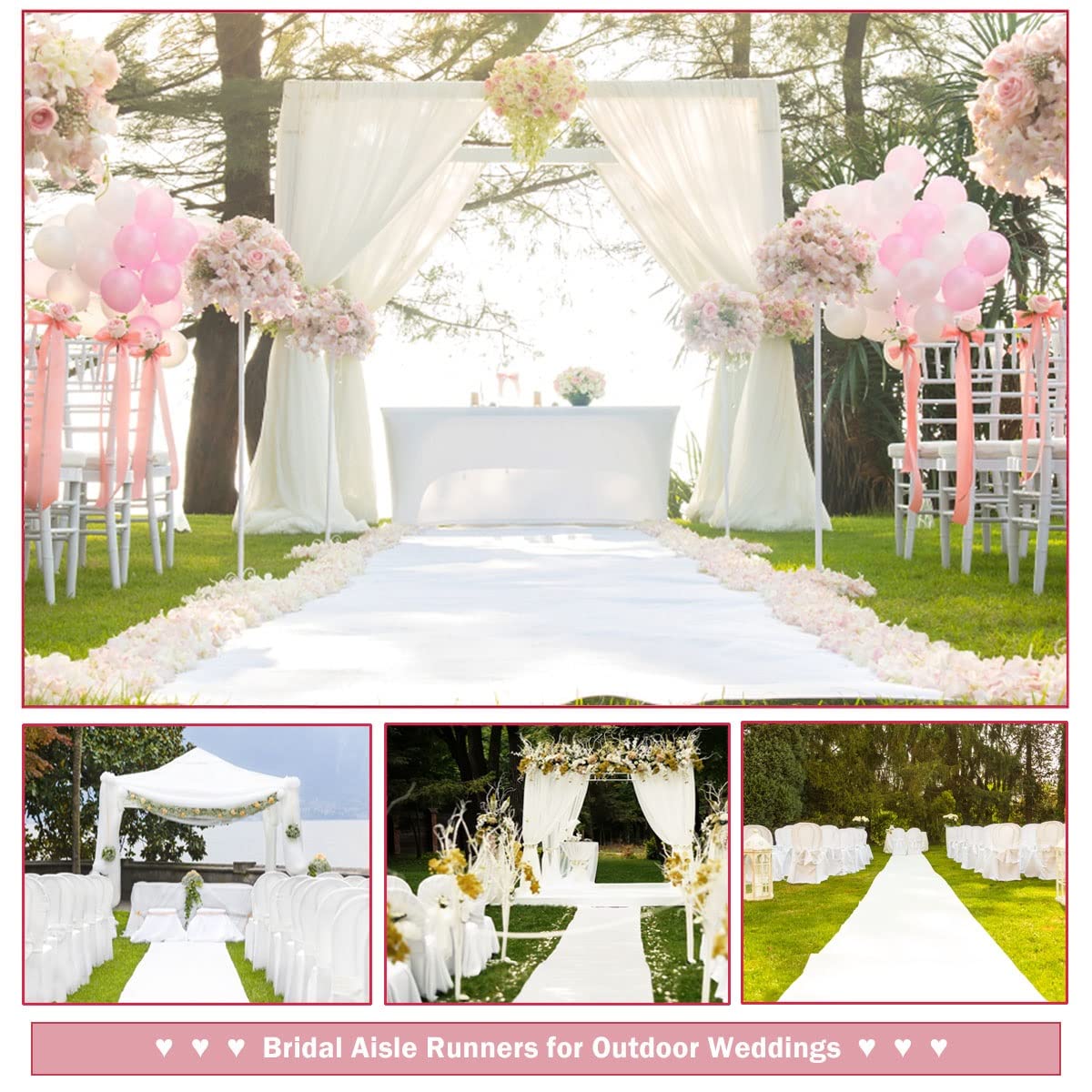 Tapis Antidérapant Blanc pour  - Aisle Runner White avis et prix