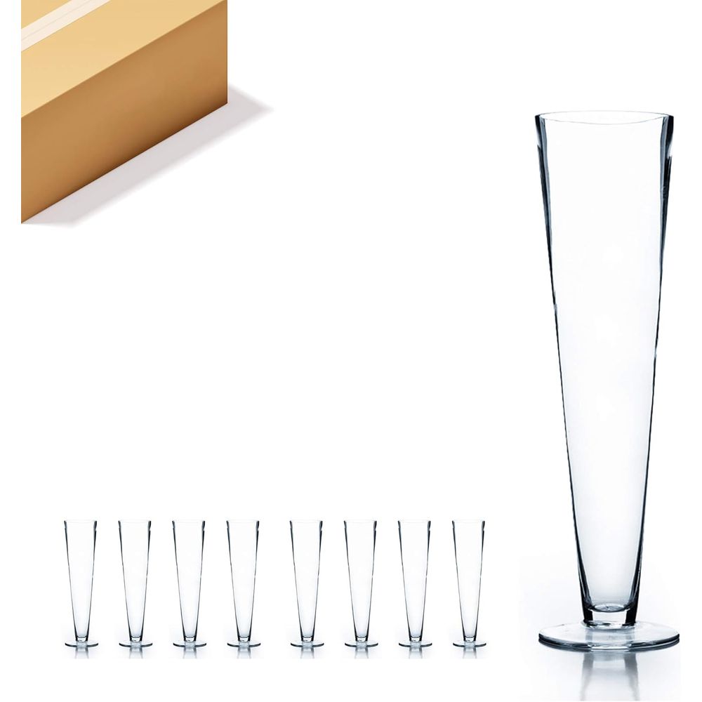 Vase en verre trompette WGV en - Centerpiece Vase Tall avis et prix