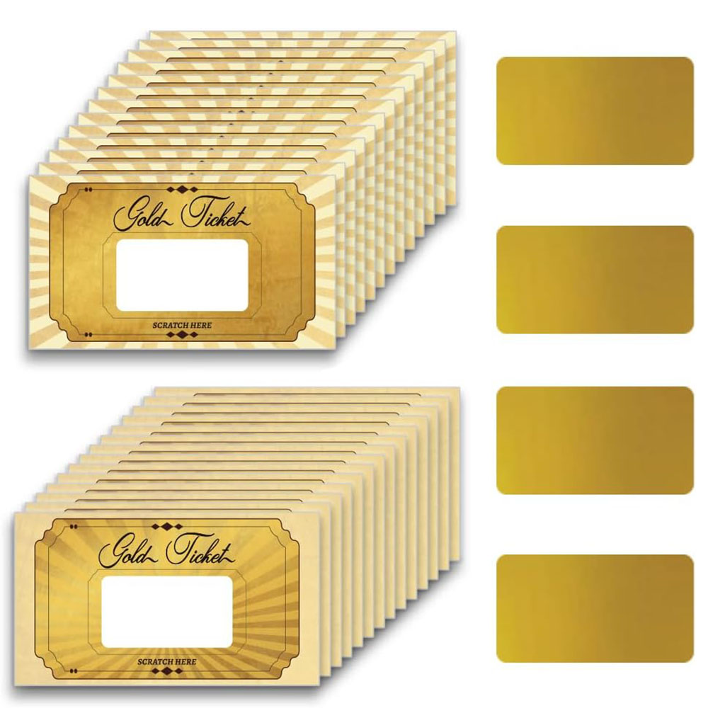 20 autocollants à gratter doré - Wedding Supply Business avis et prix